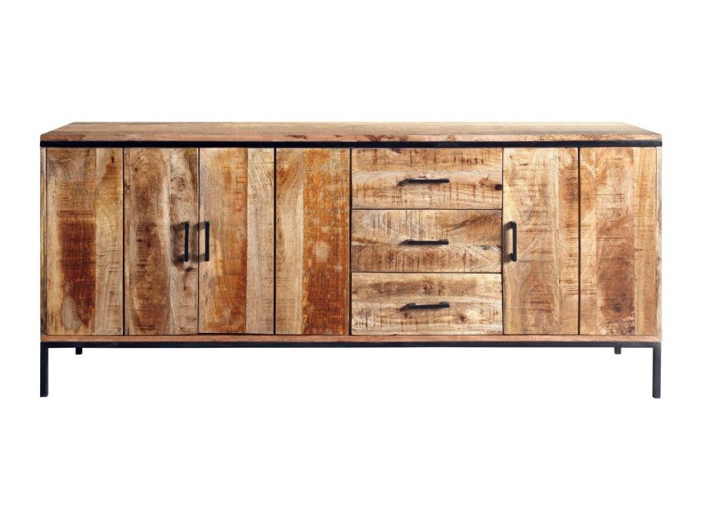 WOLFMÖBEL Sideboard (180x40x80), JEPOLO Kommode mit 3 Türen / 3 Schubladen