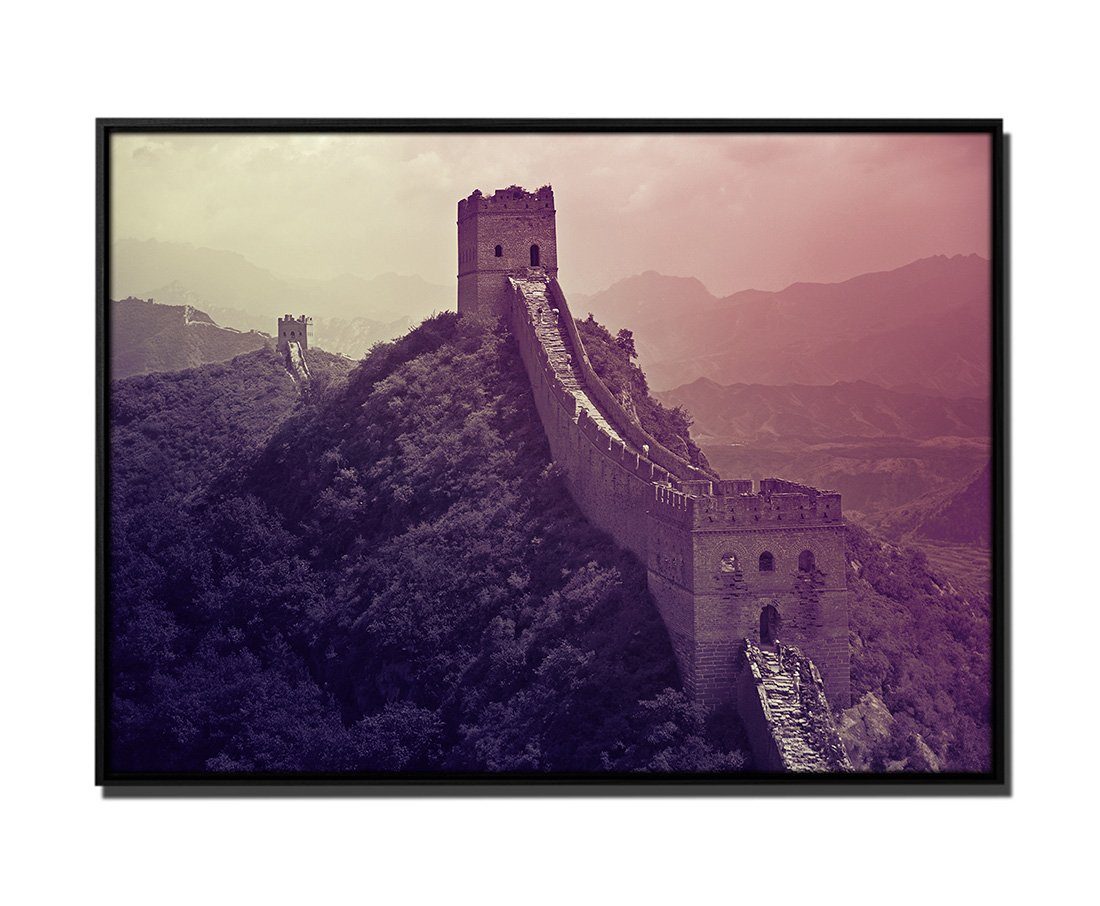 Sinus Art Leinwandbild 105x75cm Leinwandbild Petrol Chinesische Mauer
