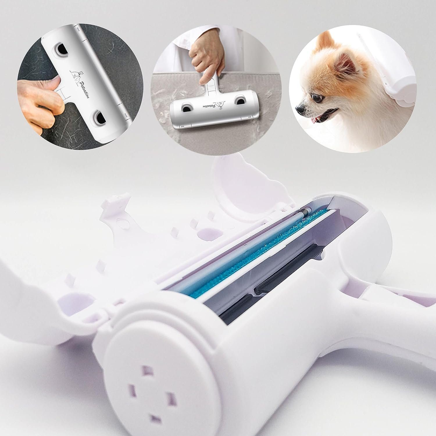 Petsation Fusselroller Wiederverwendbare Fusselbürste für Hunde, Katzen, Kleidung & Möbel, Wiederverwendbar, umweltfreundlich, Perfekt für Haustierbesitzer – Bild 5 von 5