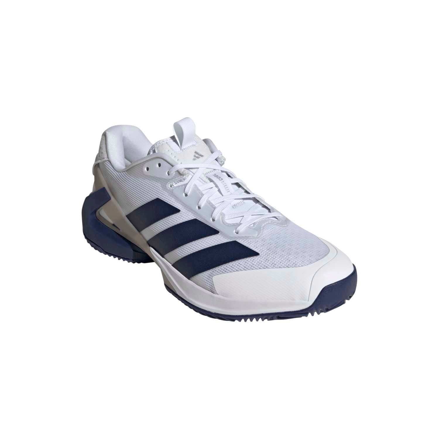 Adizero Ubersonic 5 Clay/Sandplatz weiss/navyblau/silber Herren Tennisschuh