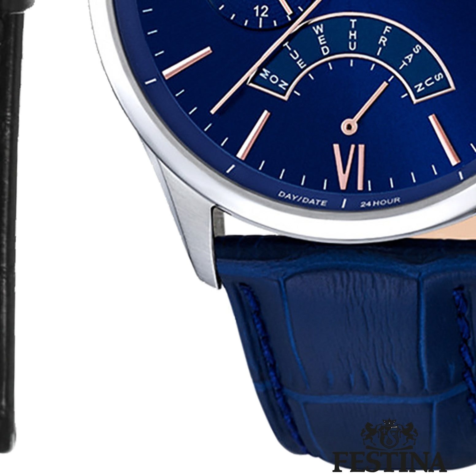 Festina Multifunktionsuhr Festina Herrenuhr Analog-Quarz blau, (2-tlg., Analoguhr)