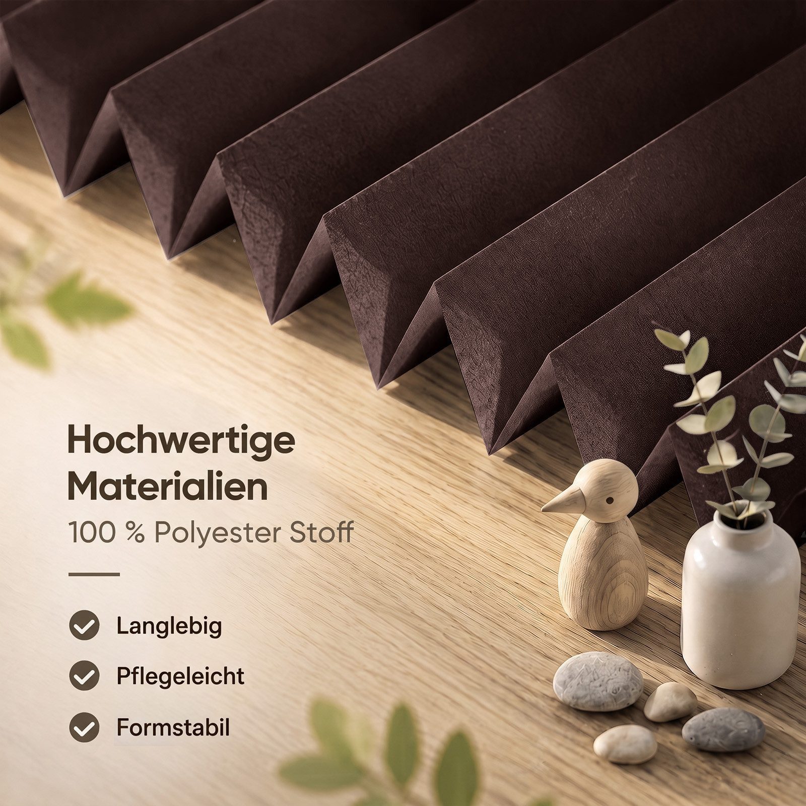 Sekey Plissee Plissee ohne Bohren Klemmfix verspannt für Fenster & Tür Lichtschutz, blickdicht, Klemmfix Montage ohne Bohren, Klemmfix, Faltenstore Klemmfix Lic – Bild 5 von 5