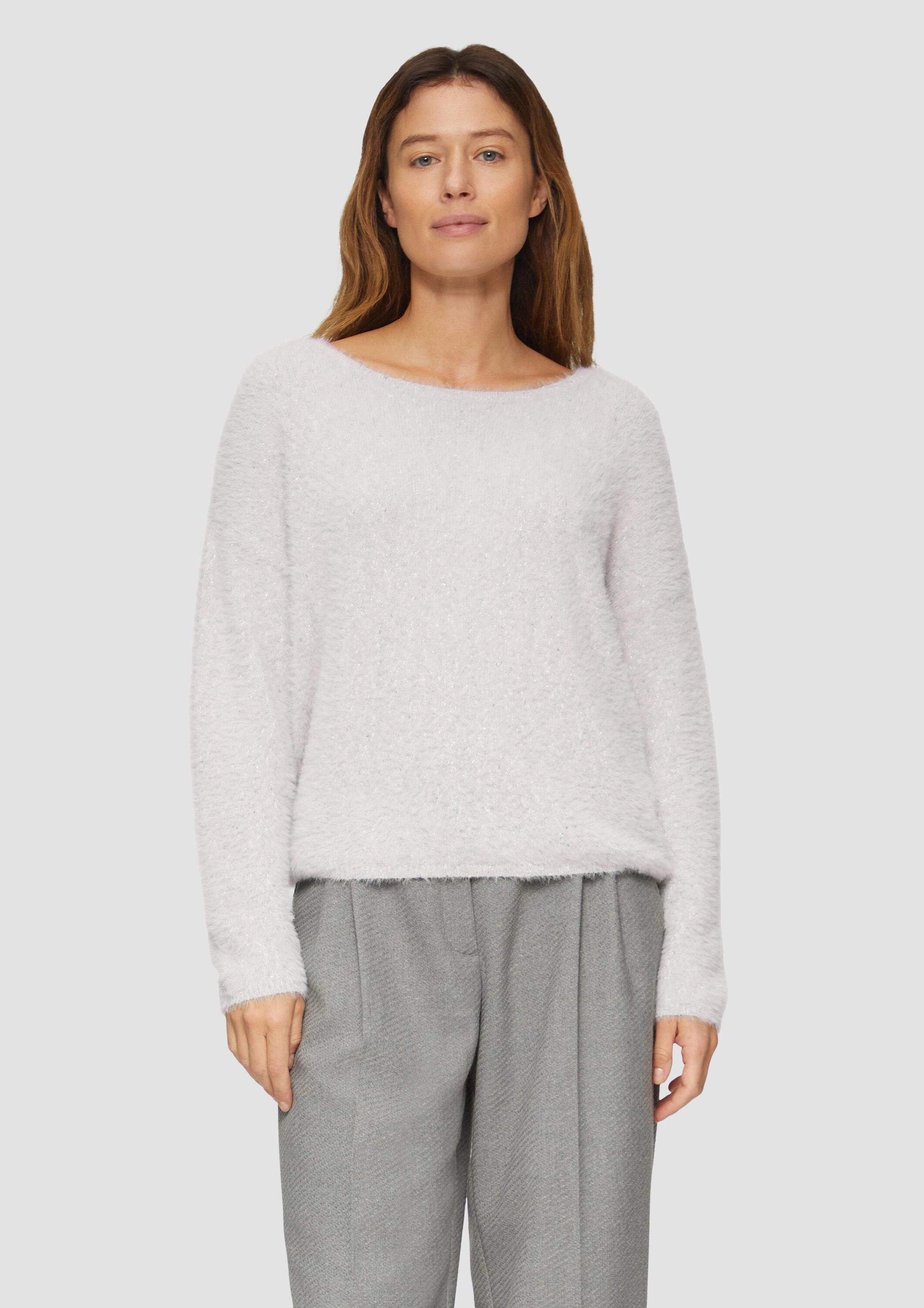 s.Oliver Longpullover Strickpullover Flauschiger Strickpullover mit Glitzer günstig online kaufen