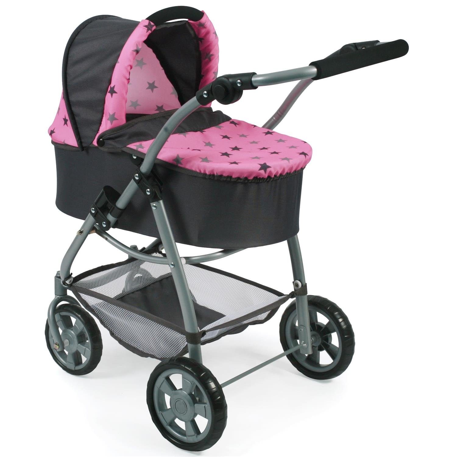 Puppenwagen 637 83 3 in 1 Kombi EMOTION ALL IN, Sternchen Grau
