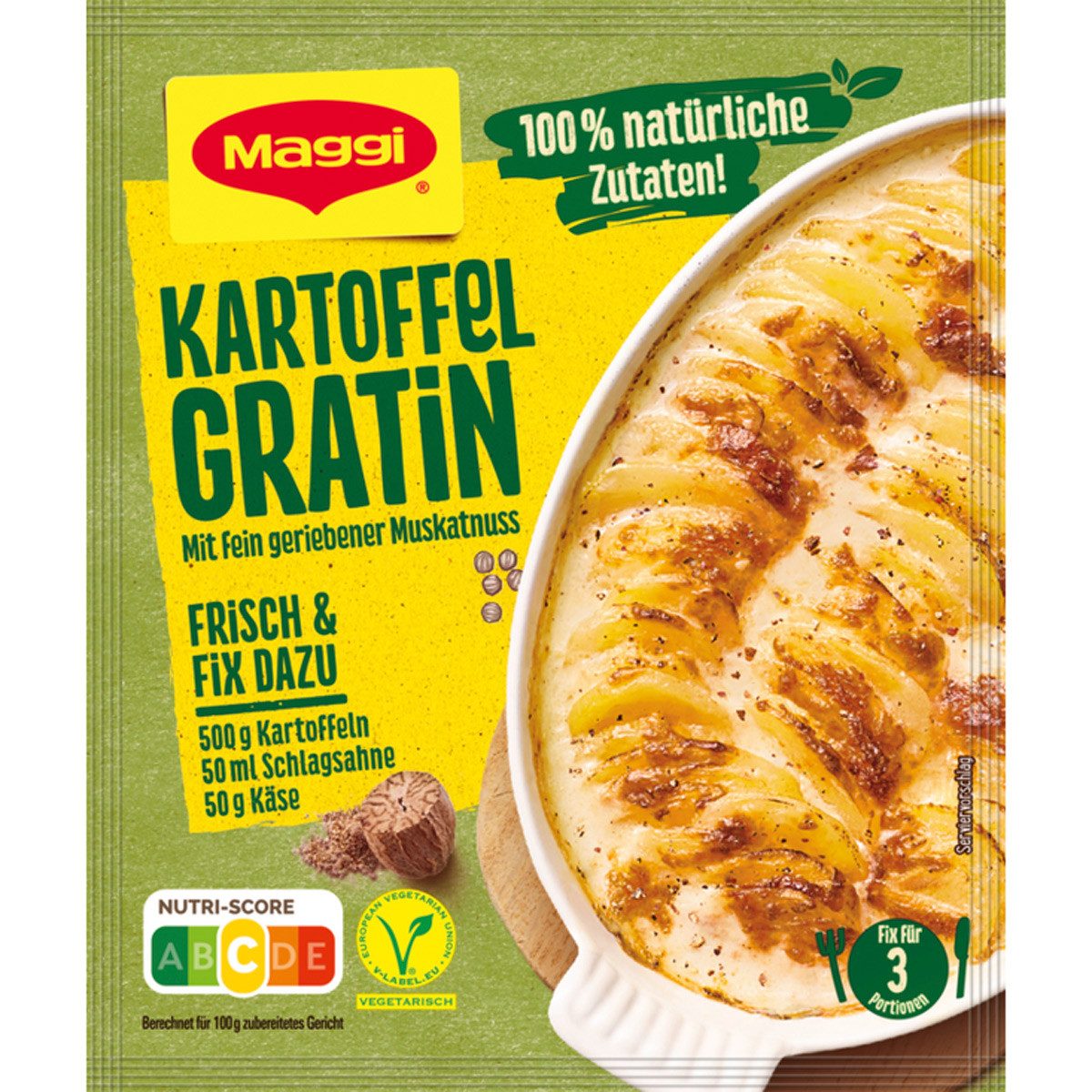 MAGGI Saucen, Maggi Fix für Kartoffel Gratin mit fein geriebener Muskatnuss 43g