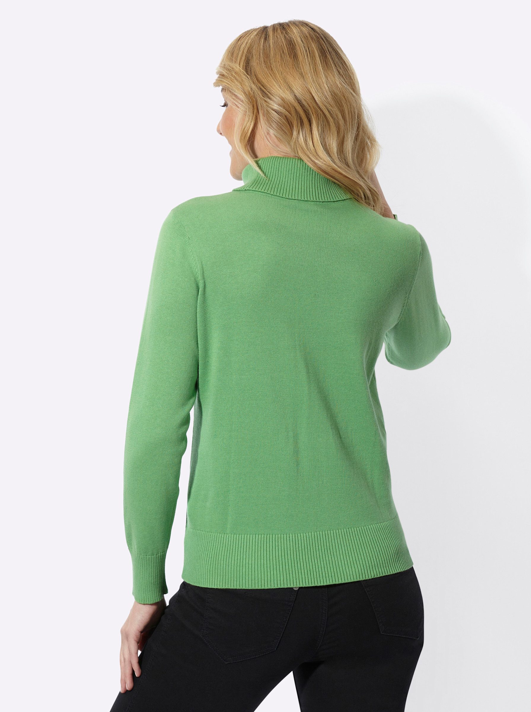 Sieh an! Strickpullover Rollkragen-Pullover Langarm Jersey