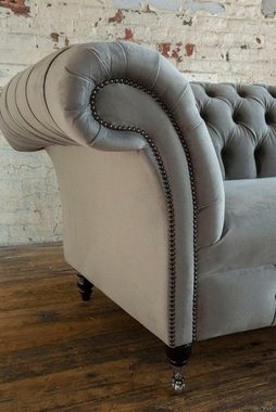 JVmoebel Chesterfield-Sofa Luxus Textilsofa Chesterfield 3-Sitzer Modernes Design Neu, Made in Europe