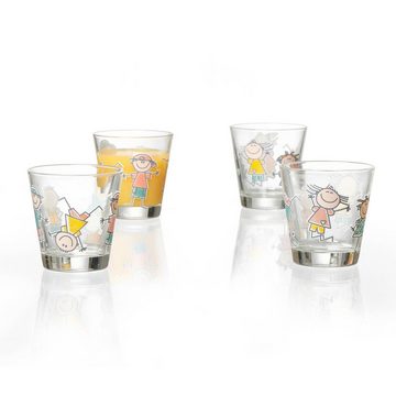 Ritzenhoff & Breker Kinderbecher BEST FRIENDS Trinkglas Boys 270 ml 6er Set, Glas