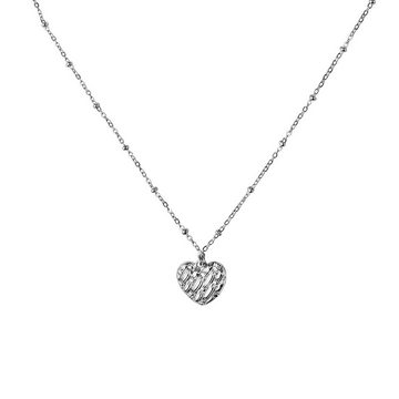 ANELY Kette mit Anhänger Edelstahl Halskette mit Herz Anhänger (1-tlg), 7106 in Silber