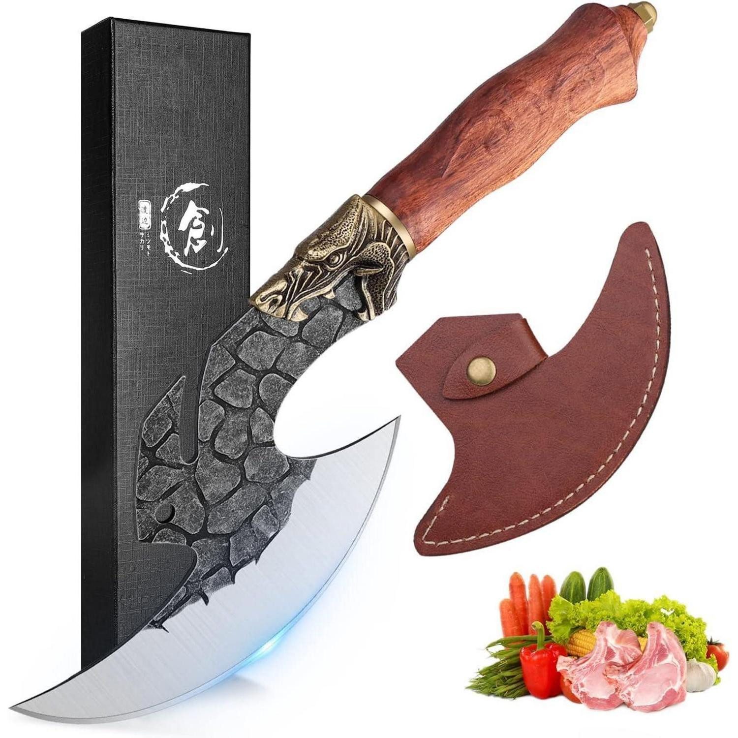 LuxusKollektion Ausbeinmesser Ausbeinmesser Wikinger Axt Filetiermesser Kohlenstoffstahl