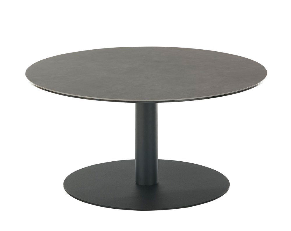 MCA furniture Couchtisch Couchtisch Tartu, anthrazit / schwarz, rund Ø 80 cm (no-Set), Breite 80 cm,Tischplatte aus Keramik