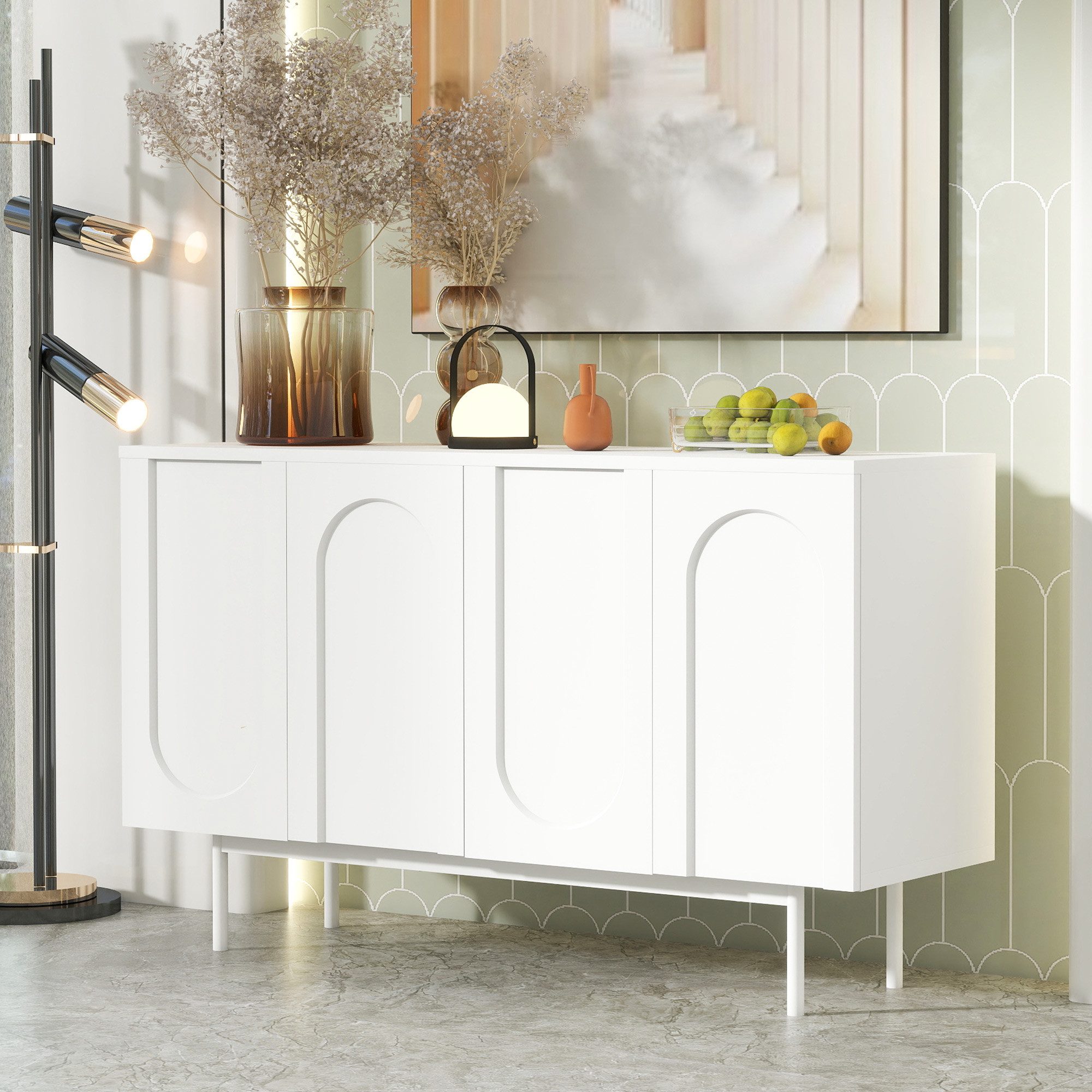 SOFTWEARY Sideboard Breite 140 cm (140/42/80 günstig online kaufen