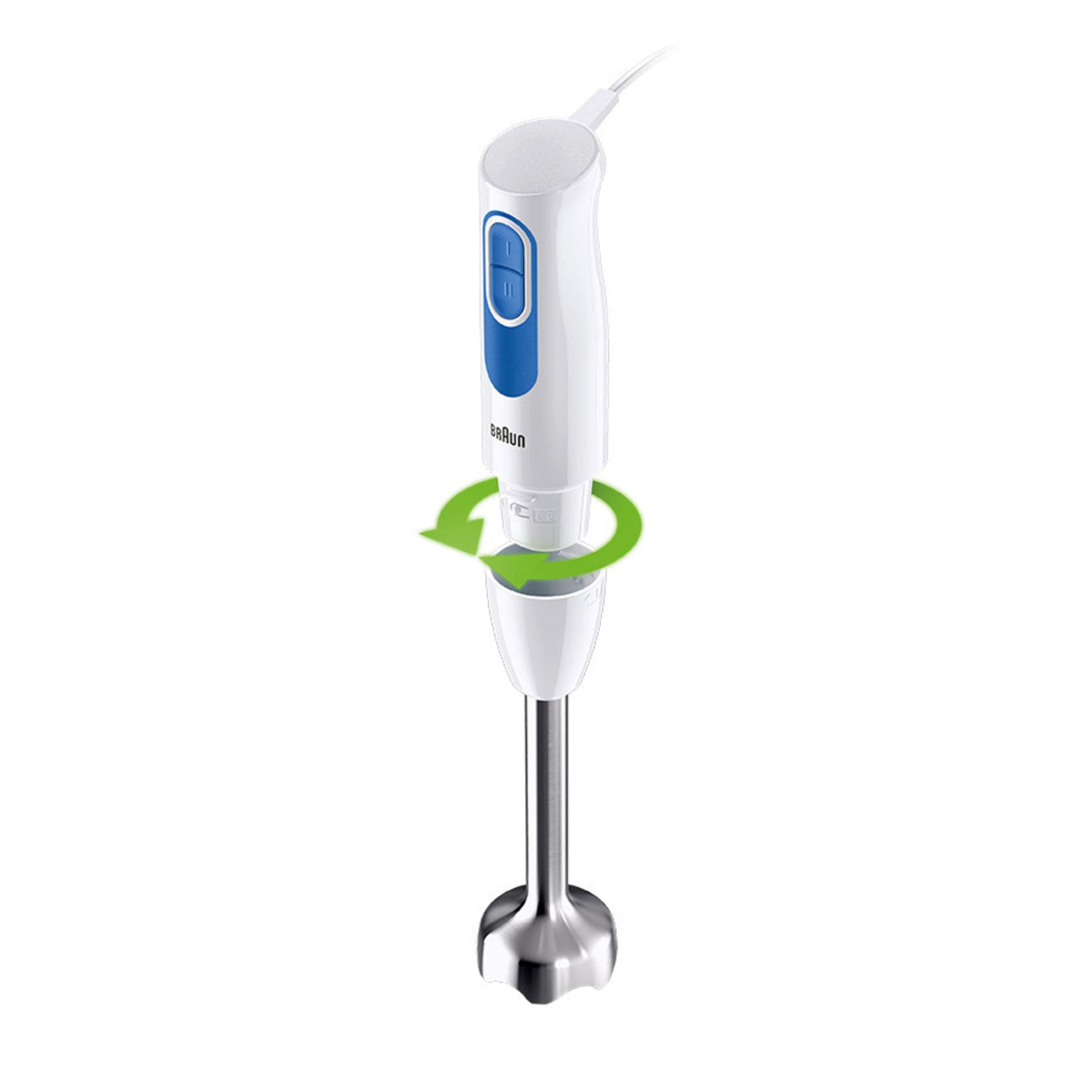 Braun Stabmixer MultiQuick 2 MQ 20.001 M - 600 W, 2 Geschwindigkeiten, Edelstahl, 600 W, Leicht, Pürierstab, Mixer, Zubehör spülmaschinenfest, Babybrei