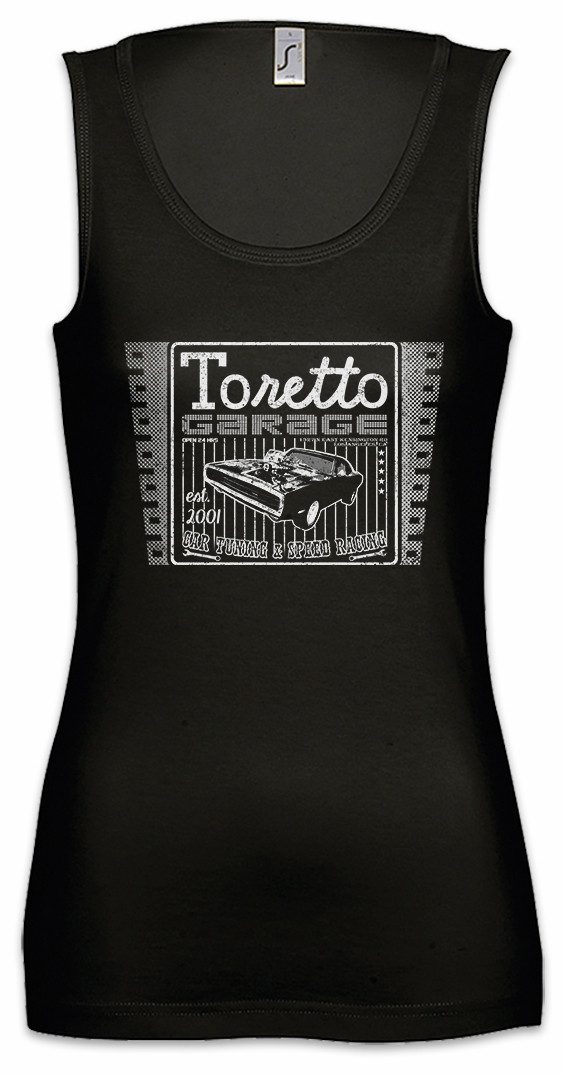 Tanktop Toretto Garage Ärmelloses Damen T-Shirt The Muscle Fast Car And Dom