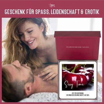 Things of Happiness Spiel, 24 Sex Gutscheine inkl. Augenbinde für Paare in Geschenkbox, 24 Gutschein-Karten für Liebe, Sex & Leidenschaft