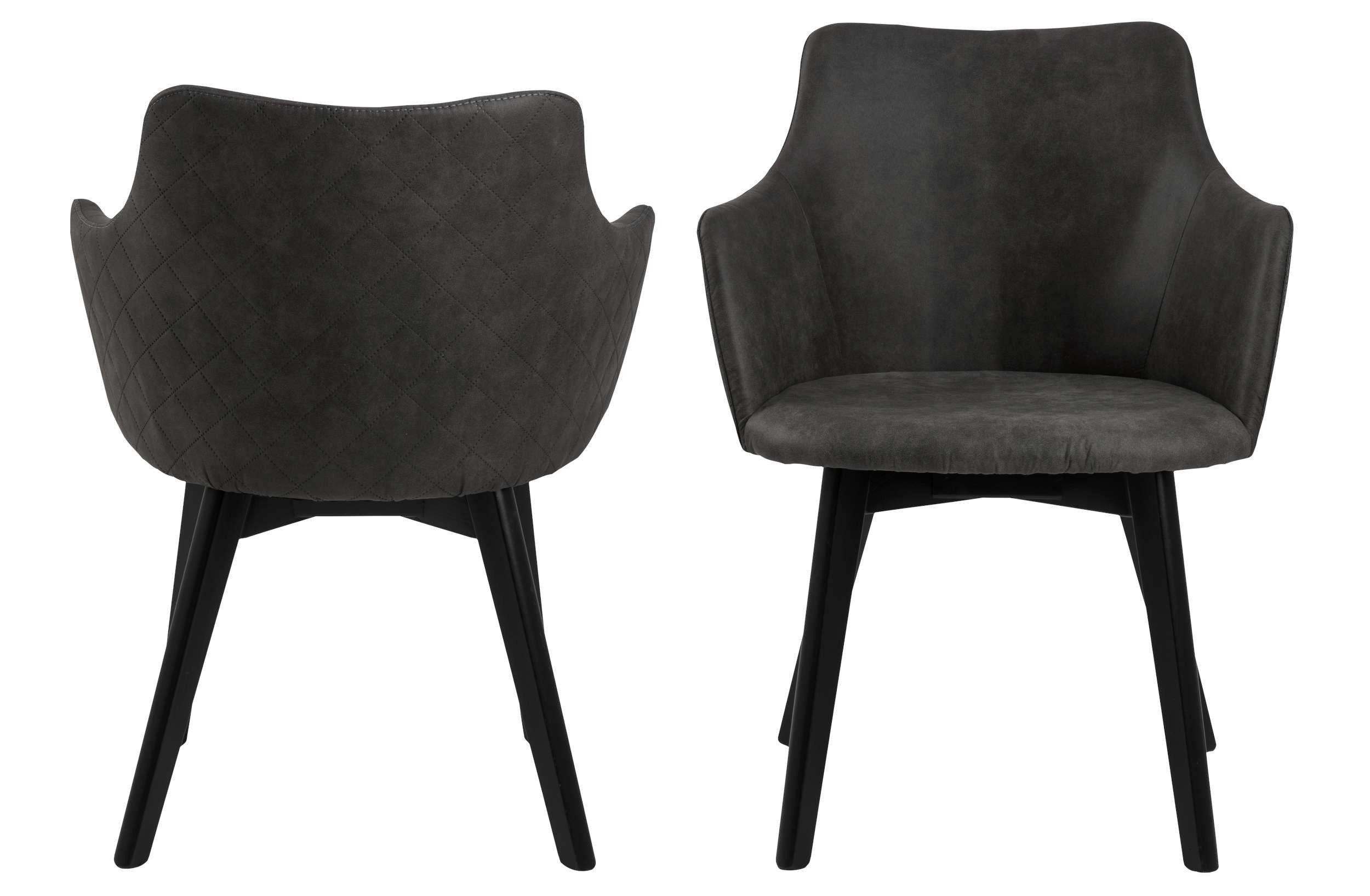 99rooms Polsterstuhl Vola (Esszimmerstuhl, Küchenstuhl (2-St), Modern Design, Preston Stoff, Gestell matt schwarz NC lackiert Eiche