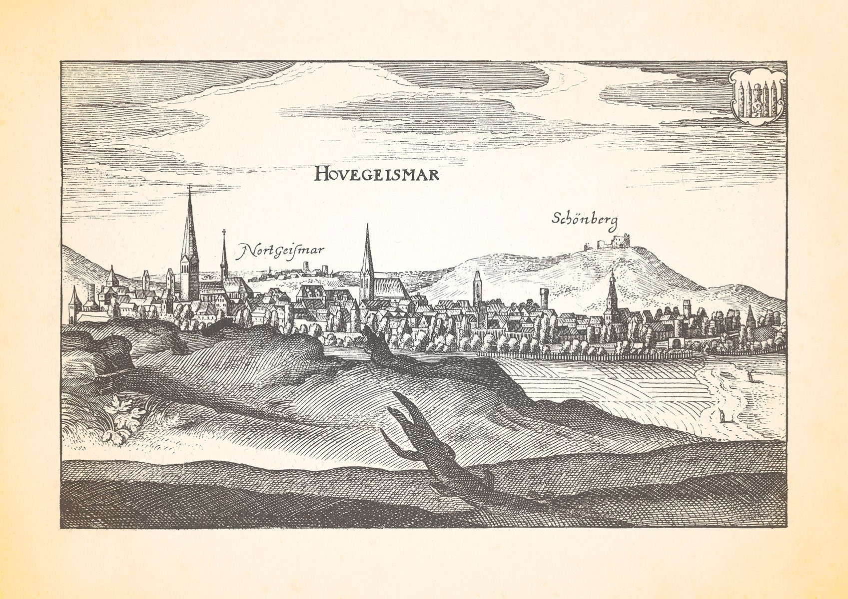 Kunstdruck Hovegeismar Hofgeismar Rötsenke Schönburg Sababurg Burgruine Lempe Mer