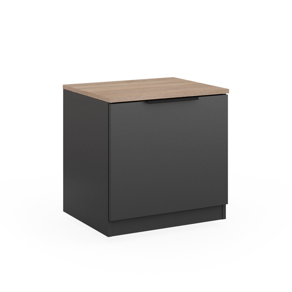 Vicco Nachtschrank Betti, Anthrazit/Eiche, 50 x 50 cm günstig online kaufen