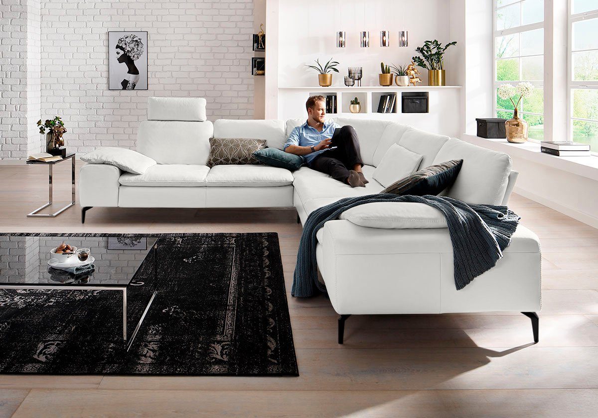 W.SCHILLIG Ecksofa valentinoo, Designsofa, elegant und bequem, L-Form, Set, mit Sitztiefenverstellung, Breite 318 cm