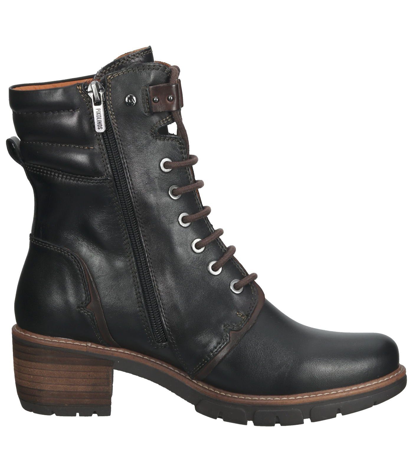 black PIKOLINOS Leder Schnürstiefelette Stiefelette