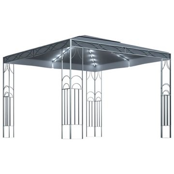 vidaXL Partyzelt Pavillon mit LED-Lichterkette 300x300 cm Anthrazit