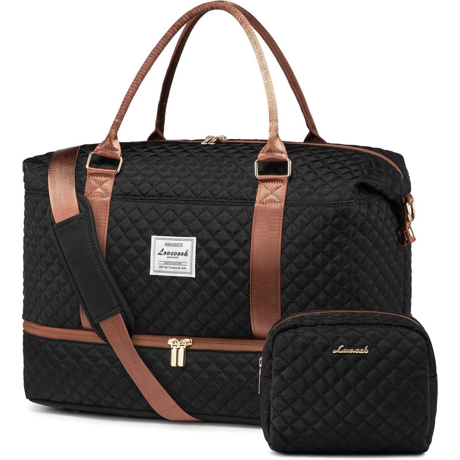 LuxusKollektion Reisetasche Reisetasche Damen Sporttasche Groß mit Schuhfach Nassfach Weekender