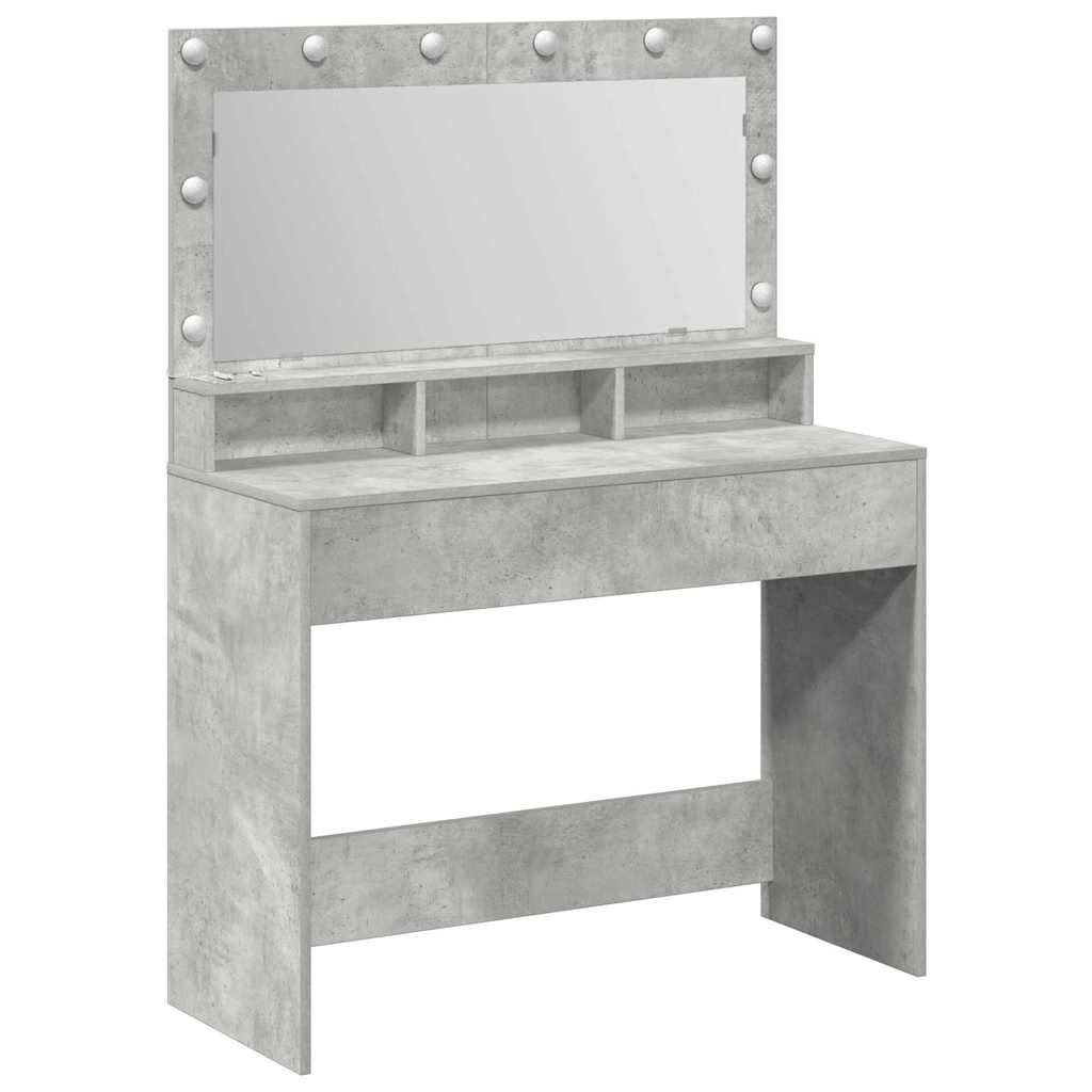vidaXL Schminktisch Schminktisch Beton Grau 100 x 41 x 135 cm Holzwerkstoff (1-St)