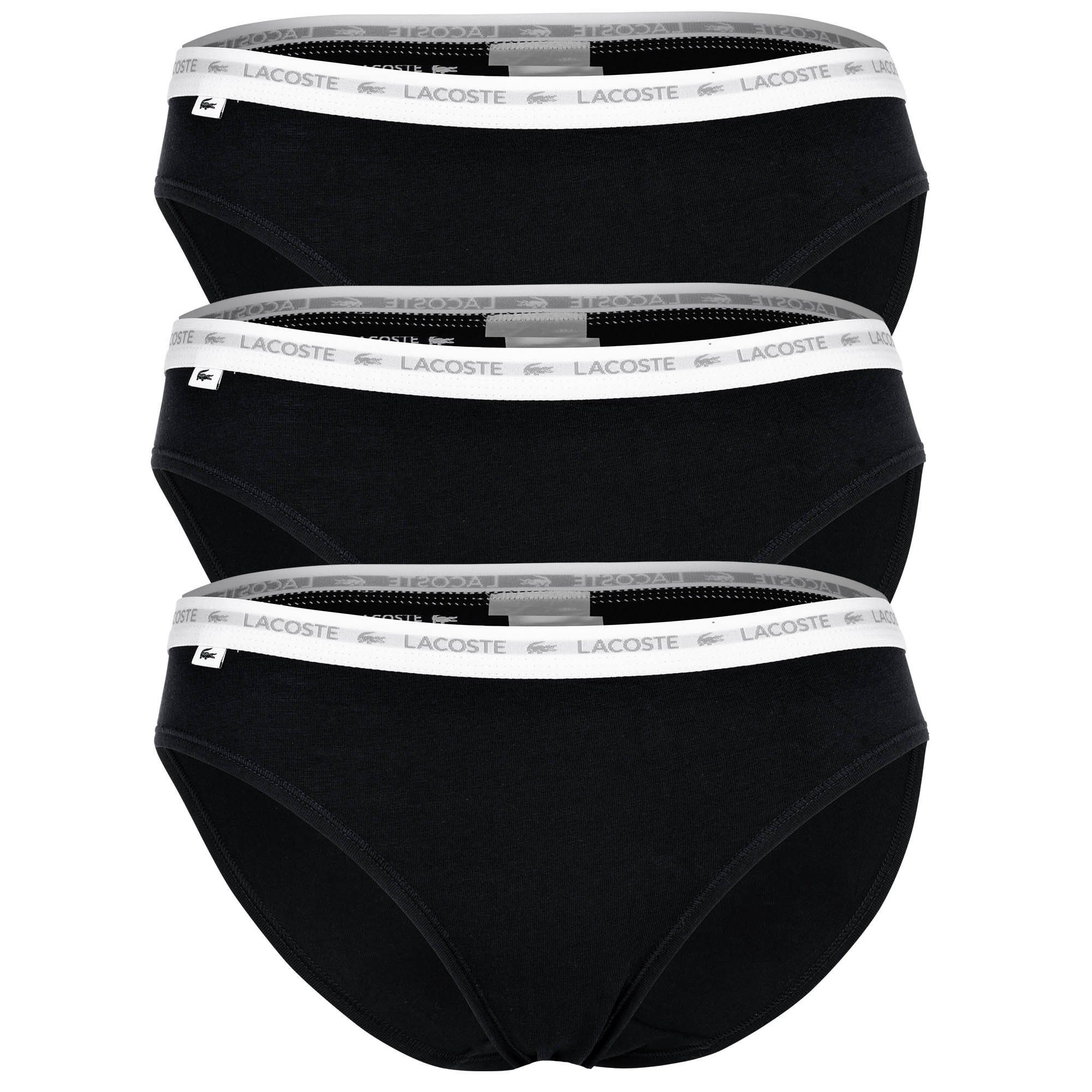 Lacoste Slip Damen Slip 3er Pack Baumwolle (Packung, 3er Pack)