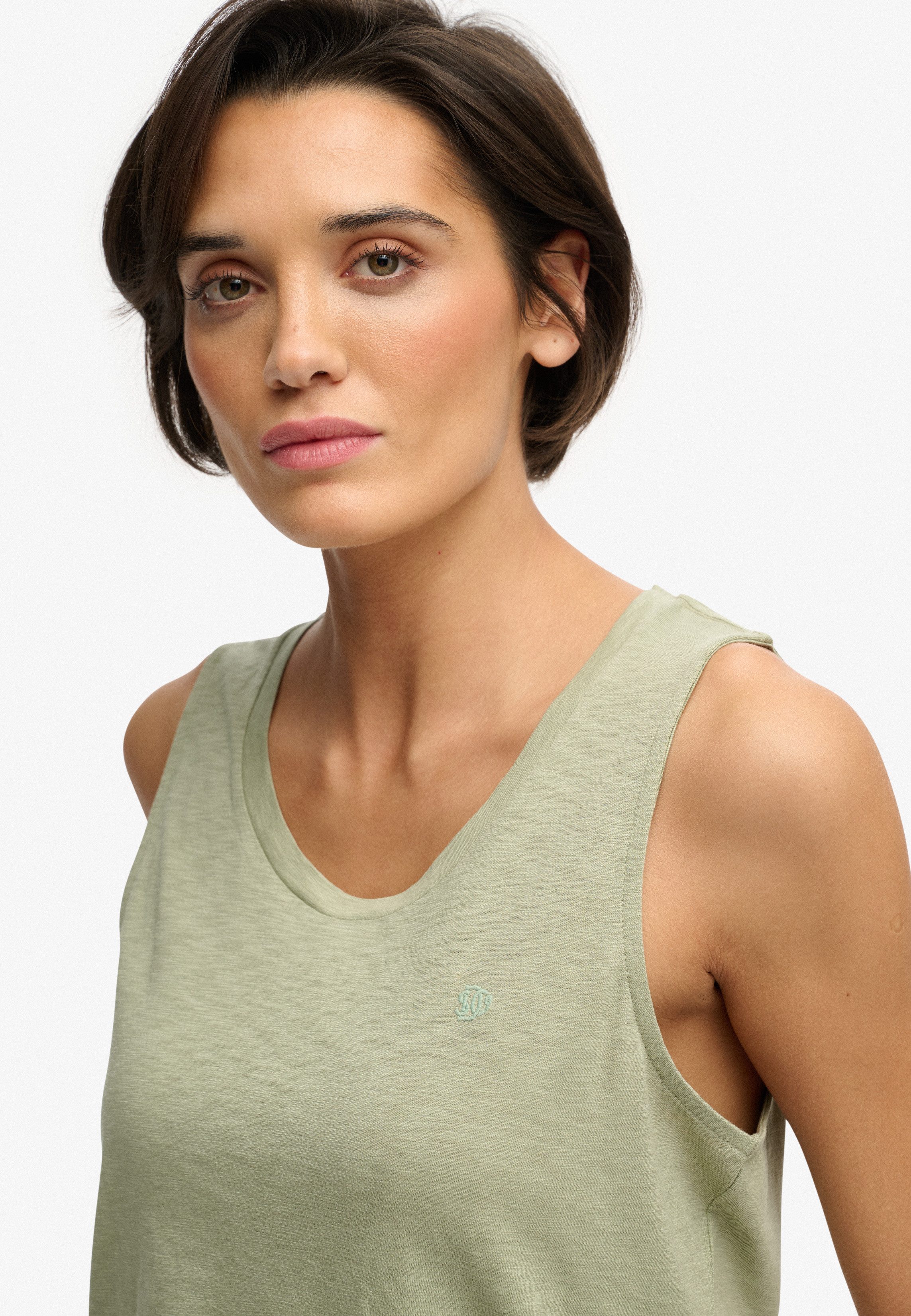 Superdry Tanktop SCOOP NECK TANK Baumwollmischung, regular fit – Bild 4 von 5