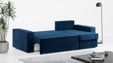 MKS MÖBEL Ecksofa DENVER, L-Form, mit Schlaffunktion, Bettsofa - Wohnzimmer L Couch