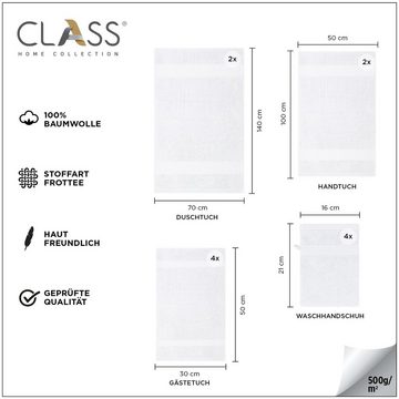 CLASS HOME COLLECTION Handtuch Set 12 TLG Frottee Handtücher Set, 100% Baumwolle, (Set, 12-tlg)