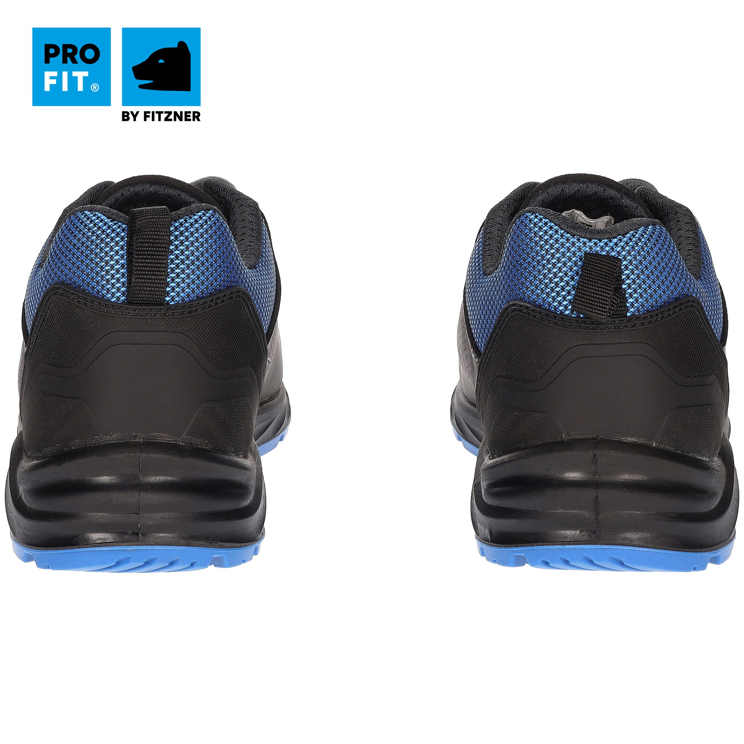 PRO FIT 142 ESD Sicherheitsschuhe S3 "Arctos L low", schwarz/blau, Arbeitsschuh (1, Paar) Metallfrei, Atmungsaktiv, Kunststoffkappe