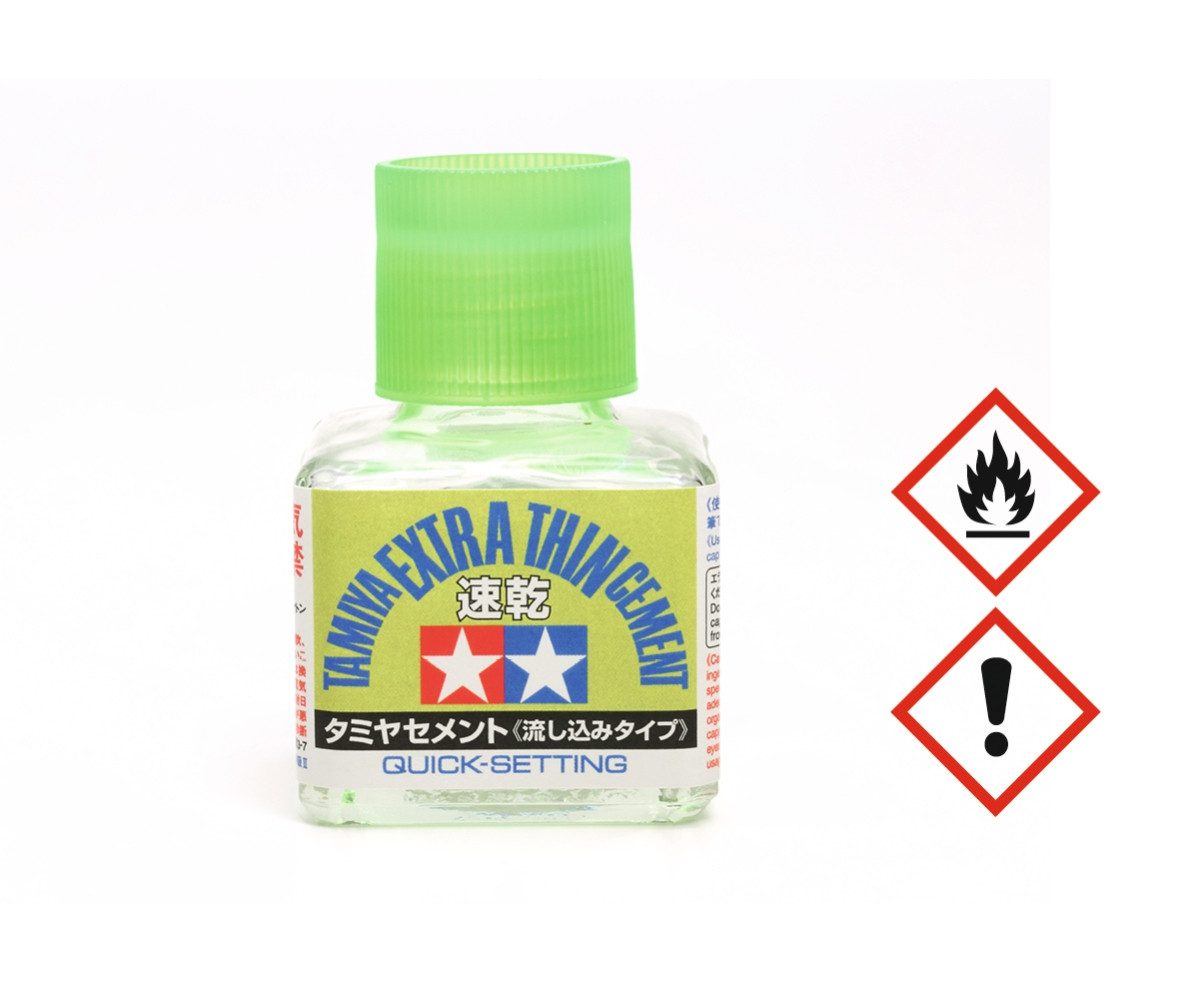 Tamiya Modellbausatz Tamiya Plastikkleber 40ml Quick extrad. Tamiya