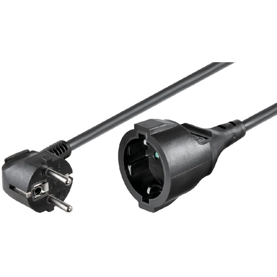 ChiliTec Verlängerungskabel (Schukostecker auf Schukobuchse) 10m schwarz Verlängerungskabel
