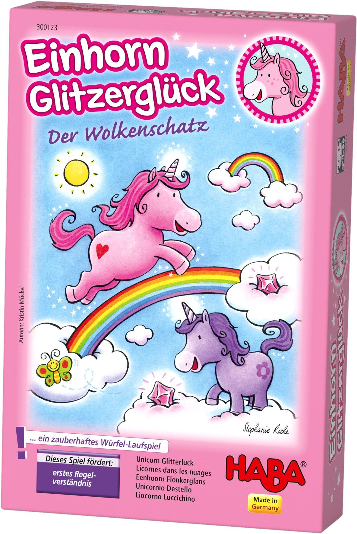 Haba Spiel Einhorn Glitzerglück - Der Wolkenschatz, Made in Germany