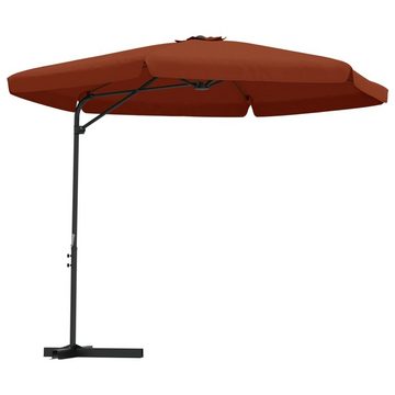vidaXL Balkonsichtschutz Sonnenschirm mit Stahlmast 300 cm Terracotta-Rot