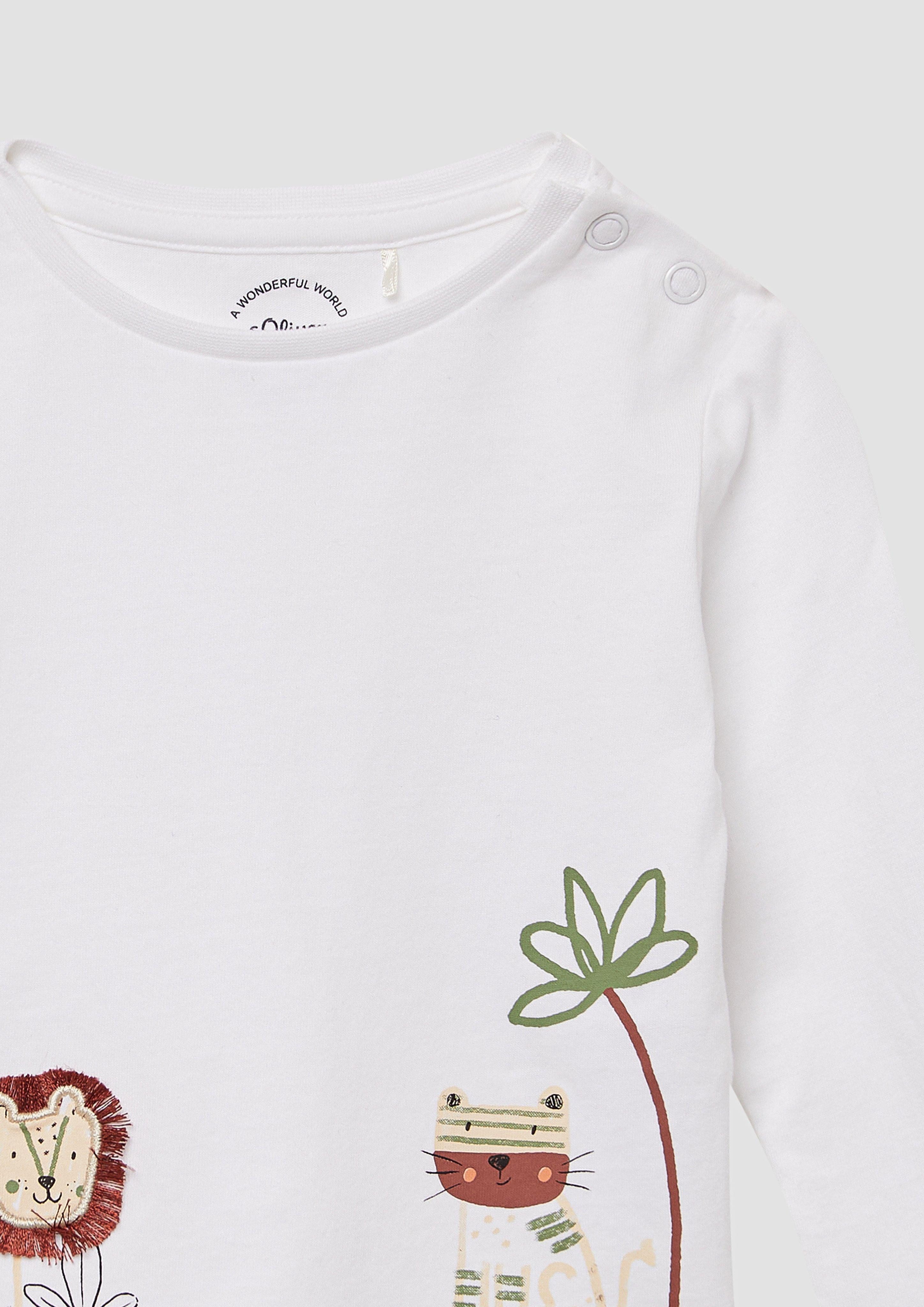 s.Oliver Langarmshirt Longsleeve aus Baumwolle mit günstig online kaufen