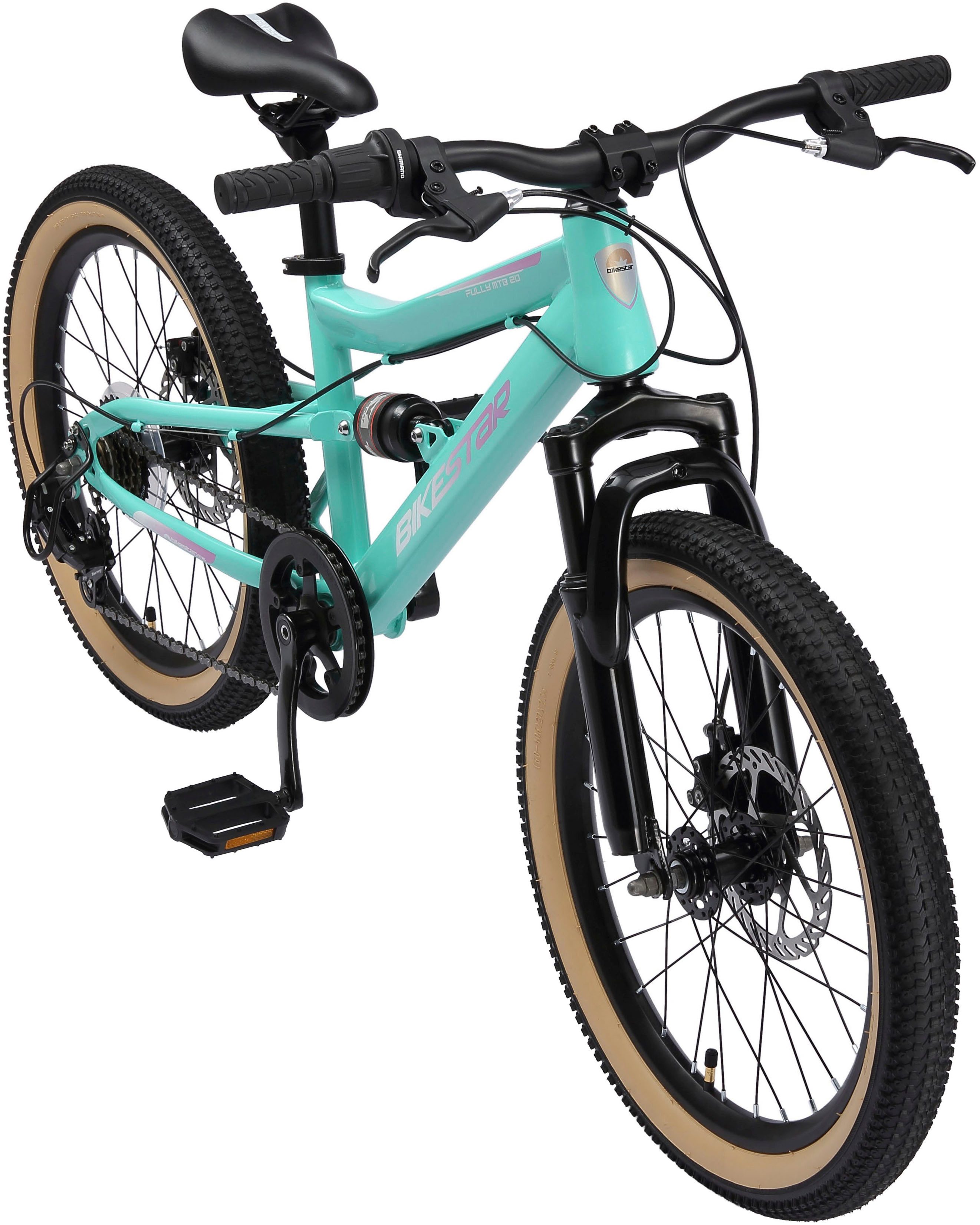 Bikestar Jugendfahrrad, 7 Gang Shimano RD-TY21 Schaltwerk, Kettenschaltung