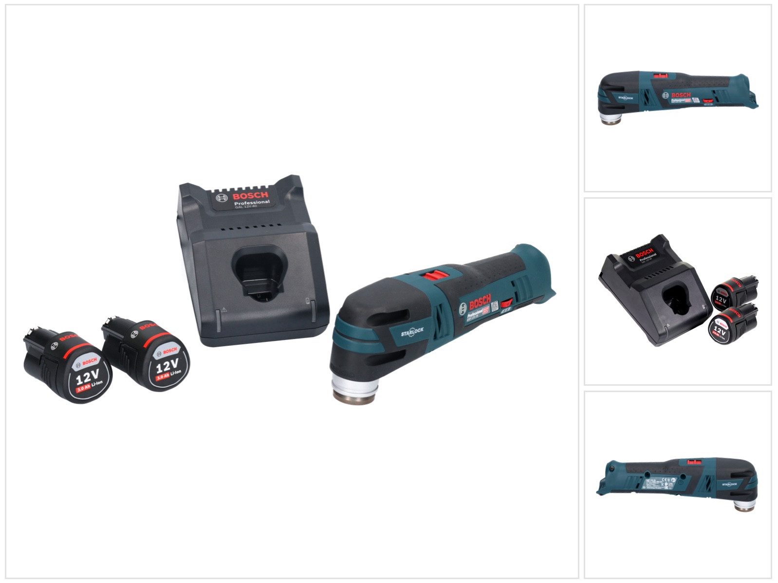 Bosch Professional Akku-Multifunktionswerkzeug GOP 12V-28 Professional Akku Multi Cutter Starlock Brushless + 2x Akk