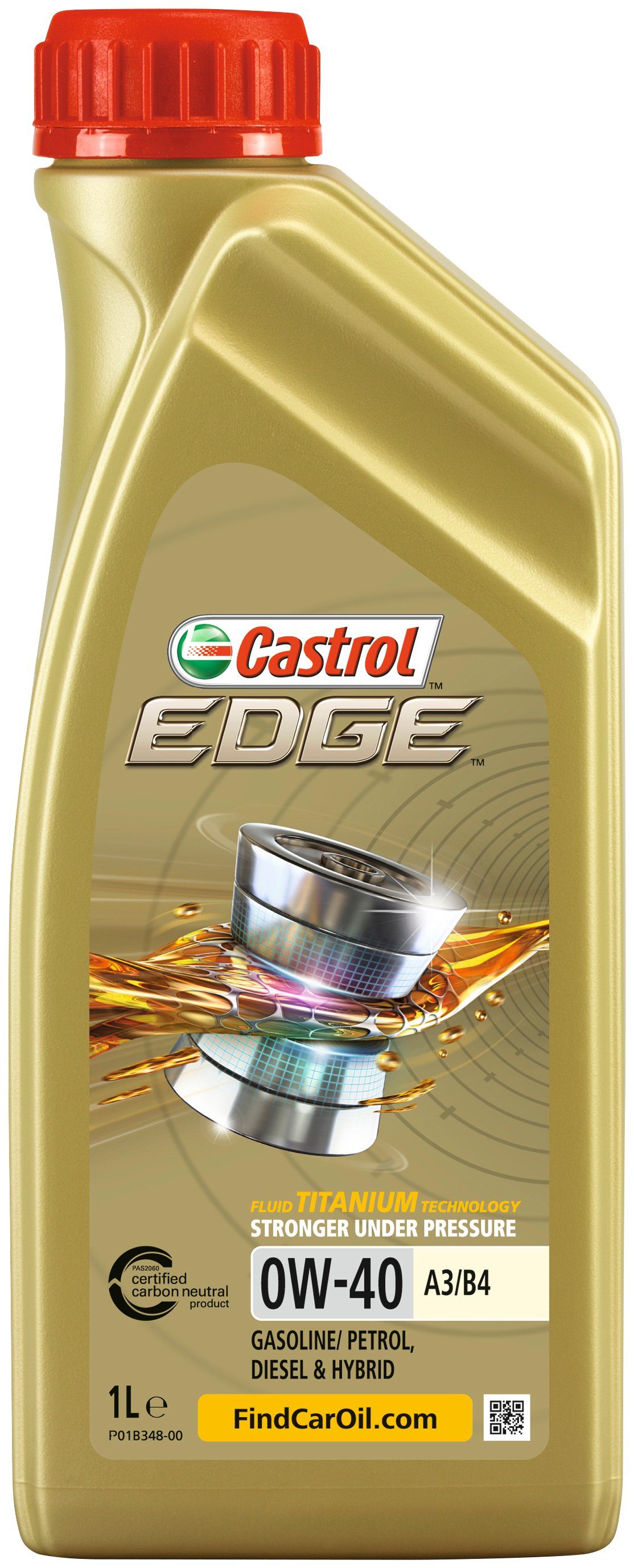 Castrol Motoröl EDGE 0W-40 A3/B4, 1 Liter, für PKW