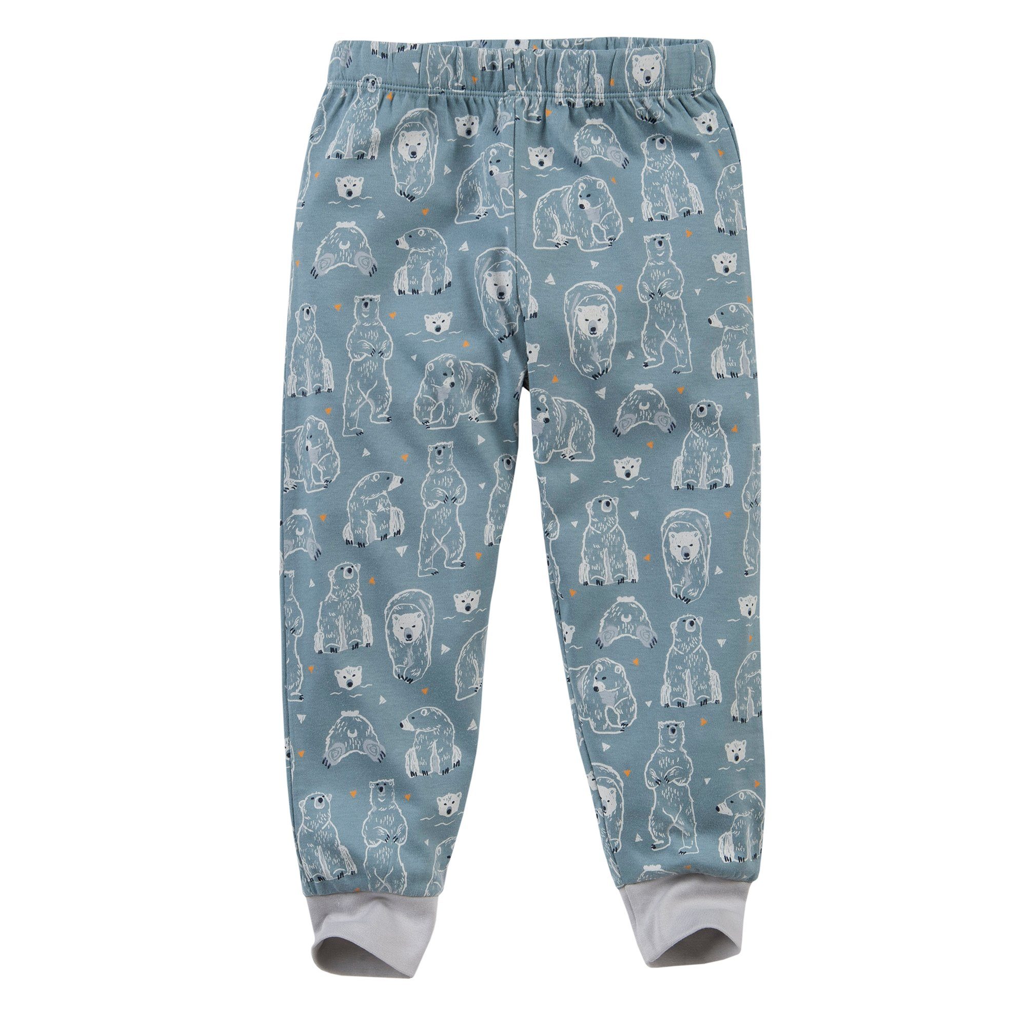 People Wear Baumwolle Jungen Pyjama Schlafanzug "Eisbär", Bio aus Organic Langarm