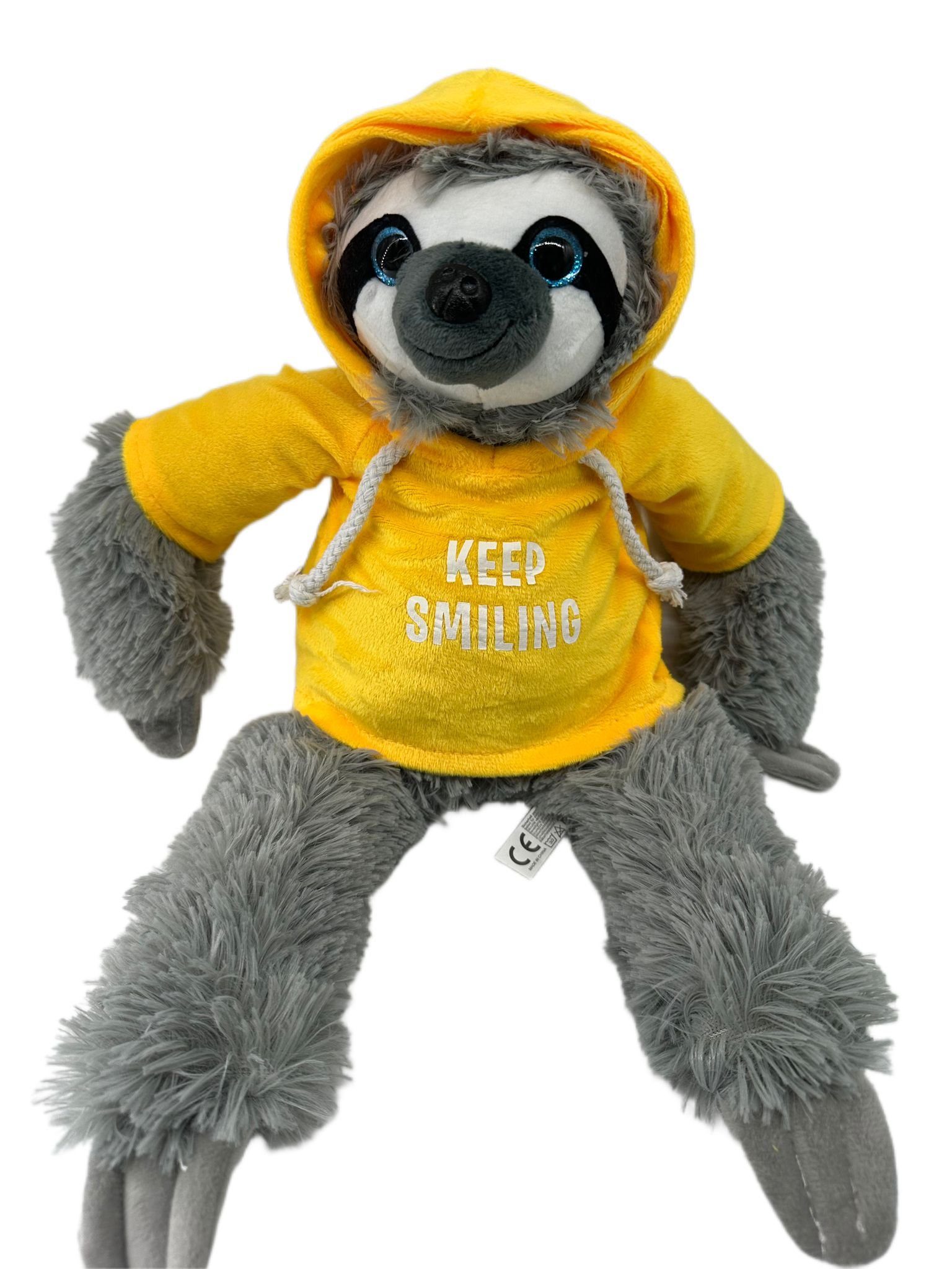 soma Kuscheltier Faultier Kuscheltier grau XXL40 Faultier Plüschtier Keep Smiling gelb (Set, 1-St., Geschenk-Set), Stofftier Sale Geschenke für Mädchen Jungen Kinder Babys spielen