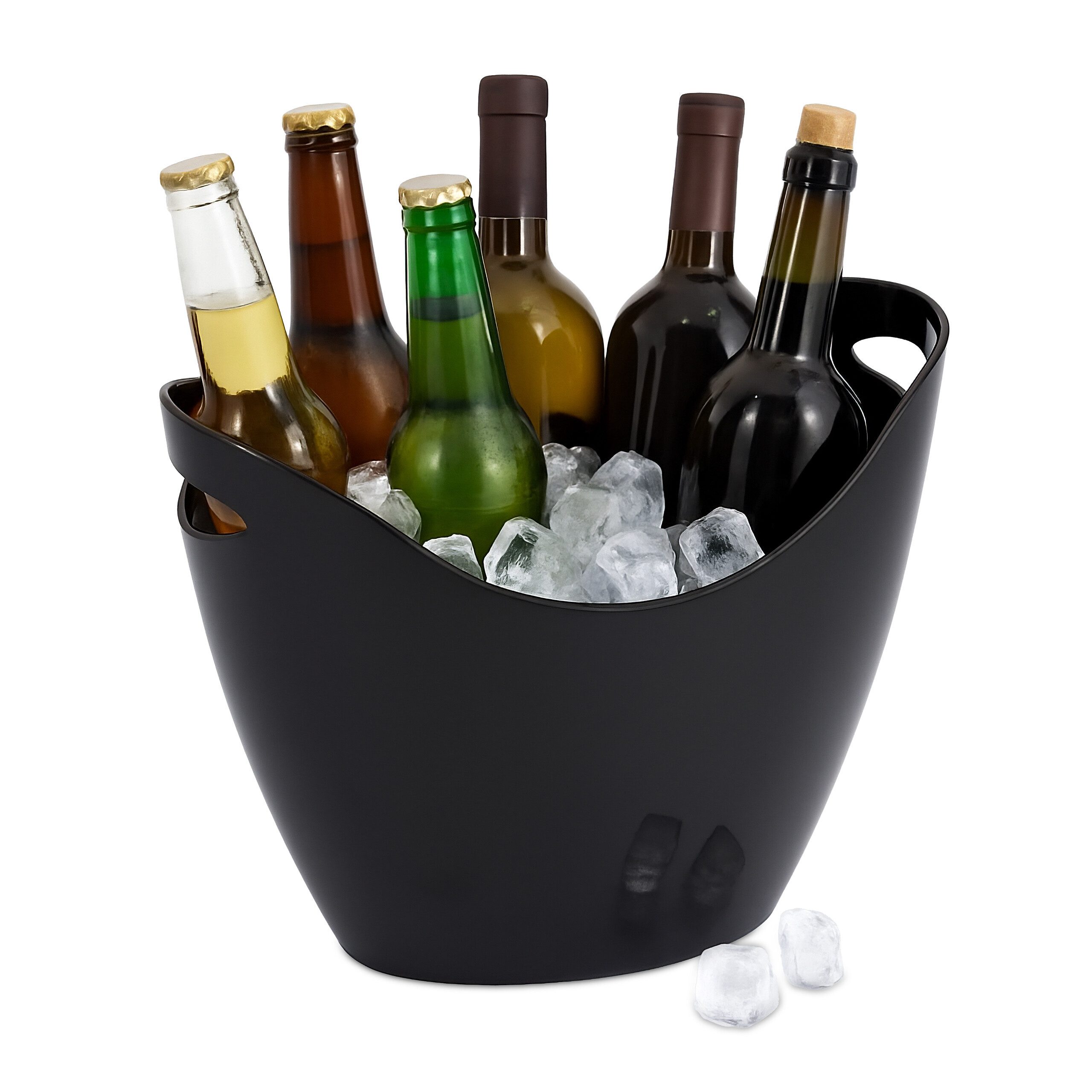 Wein- und Sektkühler Eiseimer 8l schwarz
