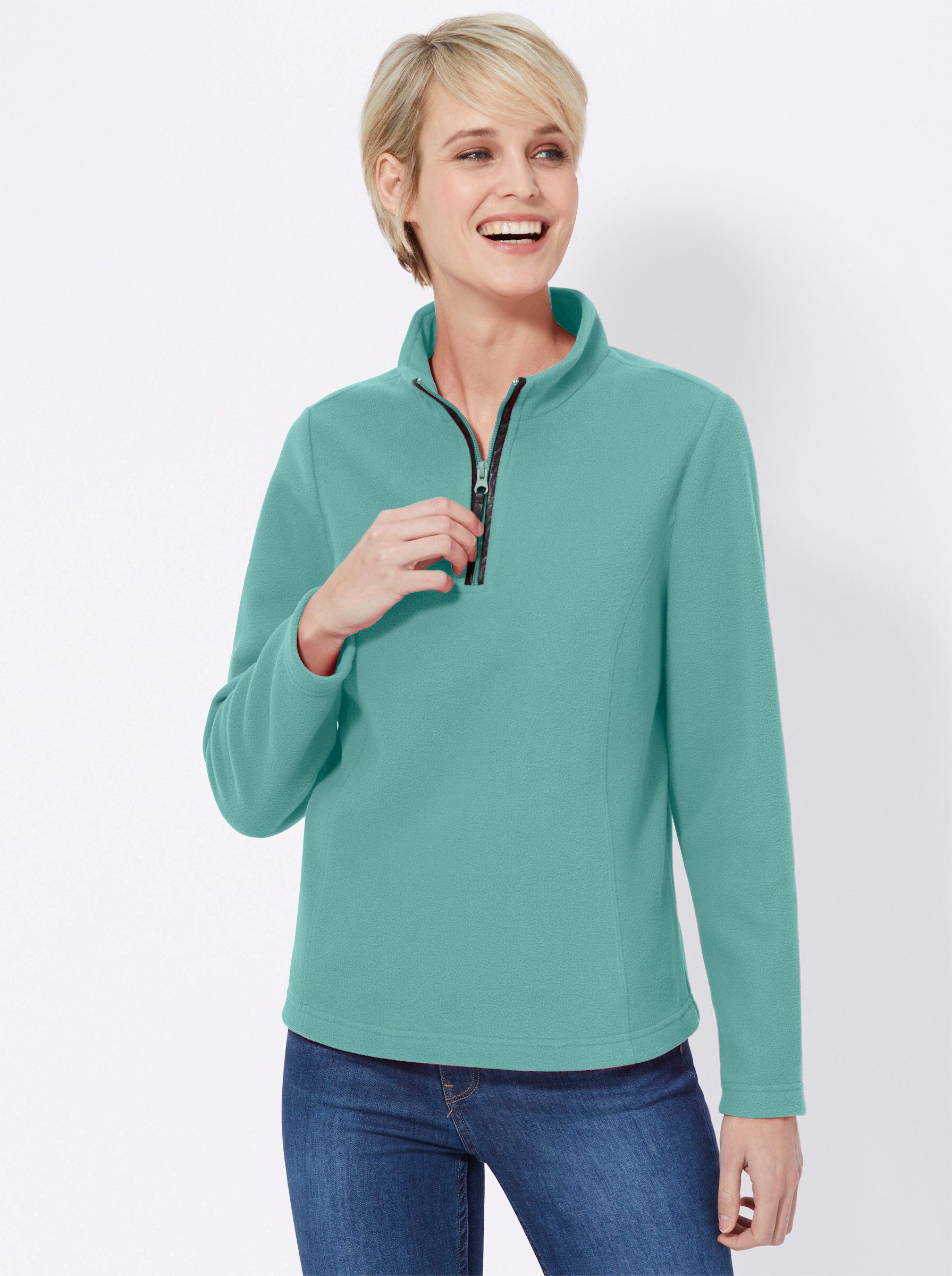 Witt Fleeceshirt Fleeceshirt Länge ca. 62 günstig online kaufen