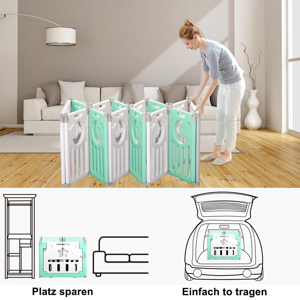 Dripex Laufgitter Baby Laufstall Faltbar Kunststoff günstig online kaufen