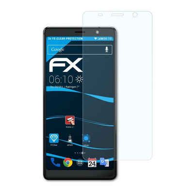 atFoliX Schutzfolie Displayschutz für Blackberry Evolve, (3 Folien), Ultraklar und hartbeschichtet