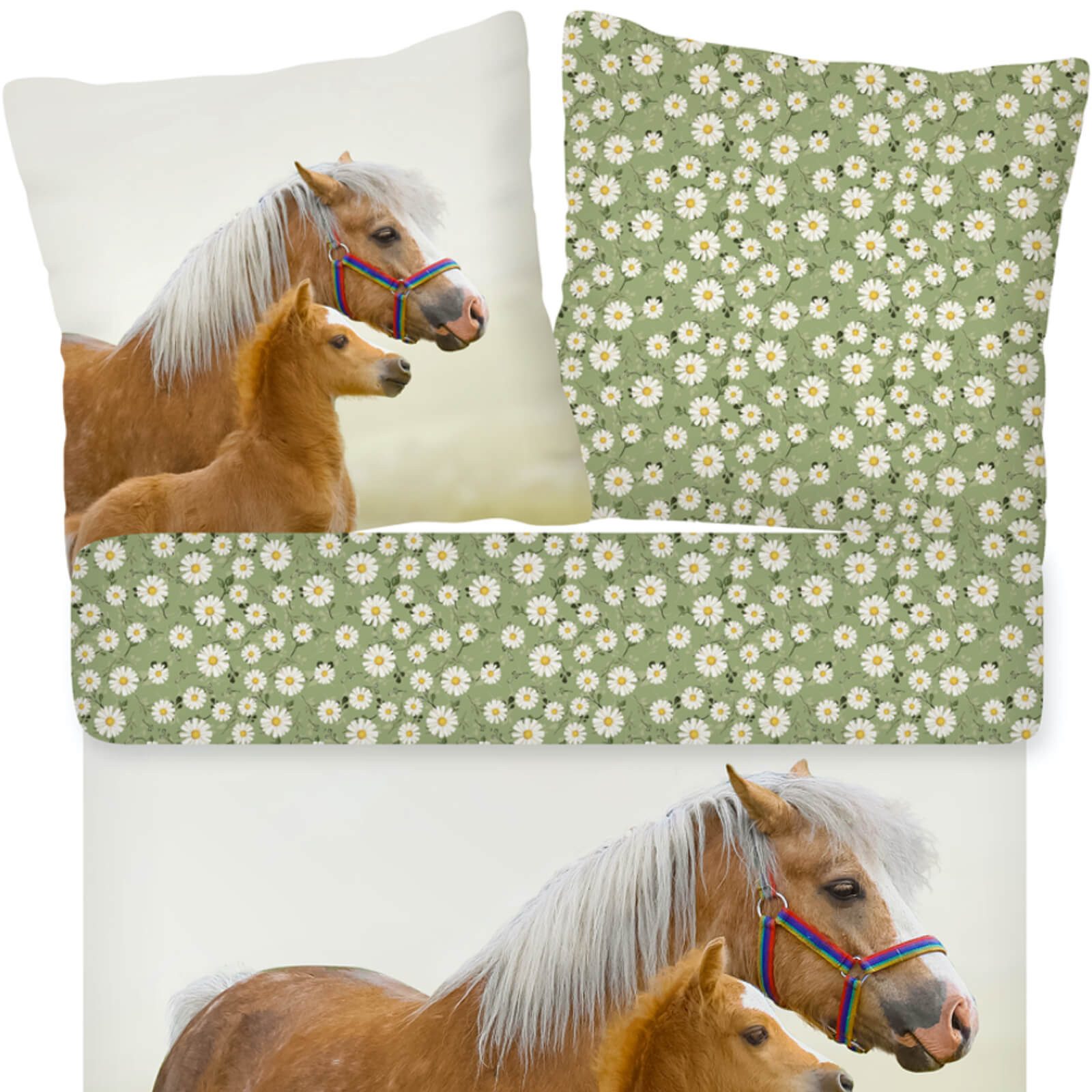 ESPiCO Kinderbettwäsche Pferd Trendy Bedding, Renforcé, 2 teilig, Tiermotiv, Pony