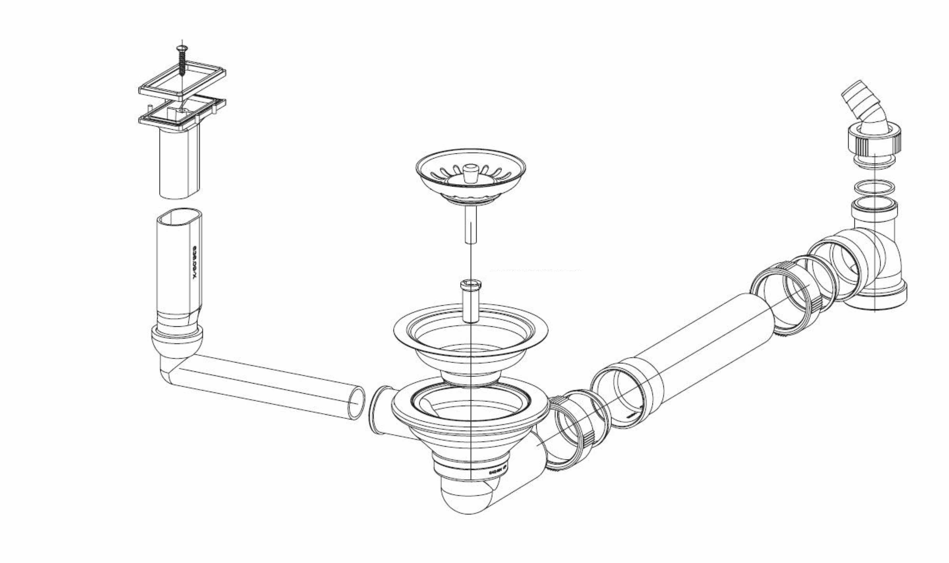 und Becken 1/2" Stopfen-Vtl. FRANKE Franke 1 1/4 1 3 für Einbauspüle