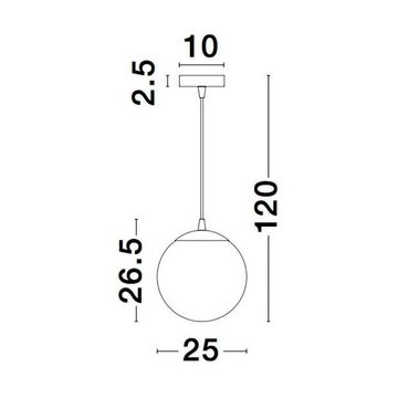 click-licht Hängeleuchte Pendelleuchte Nazio in Kupfer E27 250mm, keine Angabe, Leuchtmittel enthalten: Nein, warmweiss, Hängeleuchte, Pendellampe, Pendelleuchte