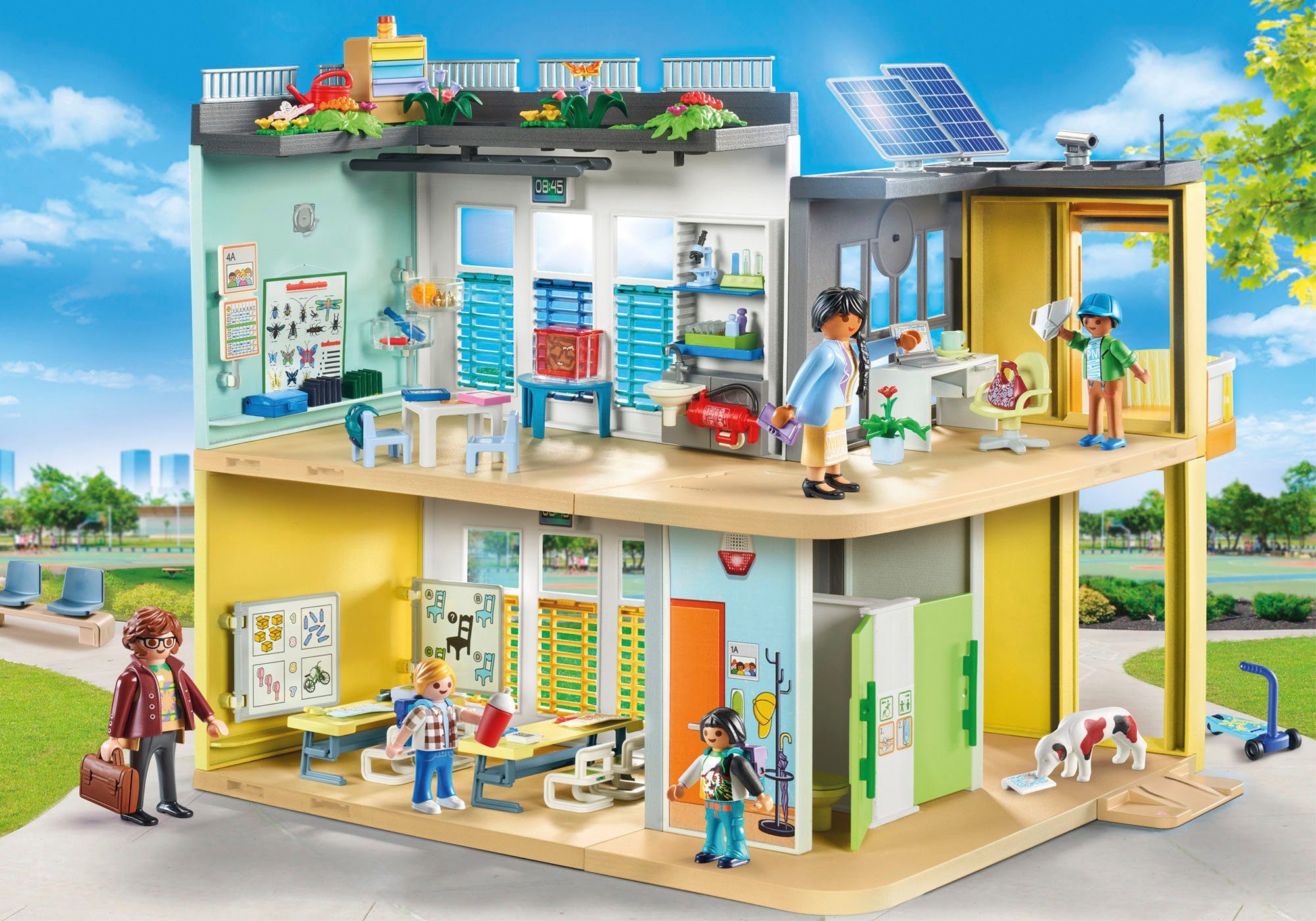 Playmobil® Große Schule (71327), My City Life Konstruktions-Spielset, (282 St), Made in Germany
